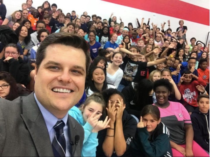 Matt Gaetz flipped off